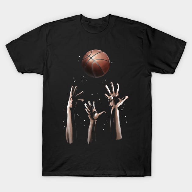 Hands Grab A Basketball, Jump Ball Jump T-Shirt by SinBle